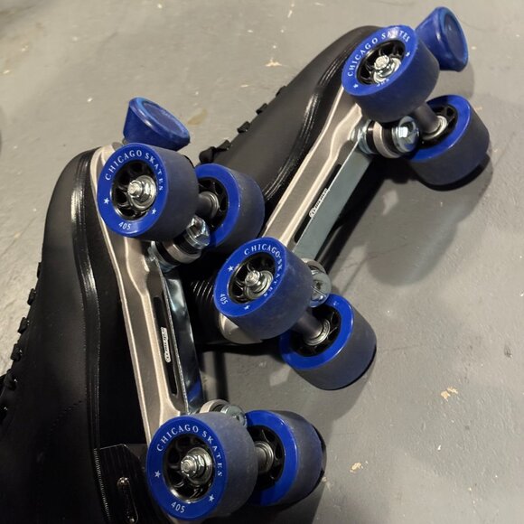 Chicago Skates MENS Premium Black Quad Roller Skates - Size 9 main image 2